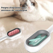 Pet hair removal comb with water tank 