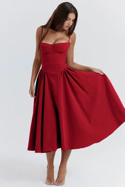 Robe midi sans manches avec coupe corset - Coupe attractive