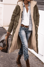 Anny | Manteau Long Réversible Doublé en Fourrure