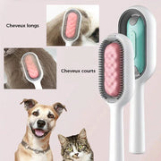 Pet hair removal comb with water tank 