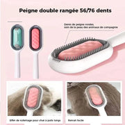 Pet hair removal comb with water tank 