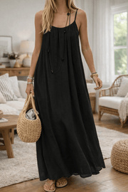 Backless Maxi Dress - Velle Noir