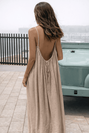 Backless Maxi Dress - Velle Noir