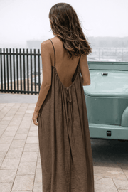 Backless Maxi Dress - Velle Noir