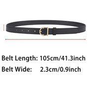 Ceinture en cuir pour femme – boucle dorée élégante, style casual et chic