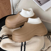 Chunky Knit-Cuff Winter Boots