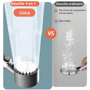 Cuila® Shower - Tête de douche multifonction 4 en 1 pour le massage et la beauté de la peau